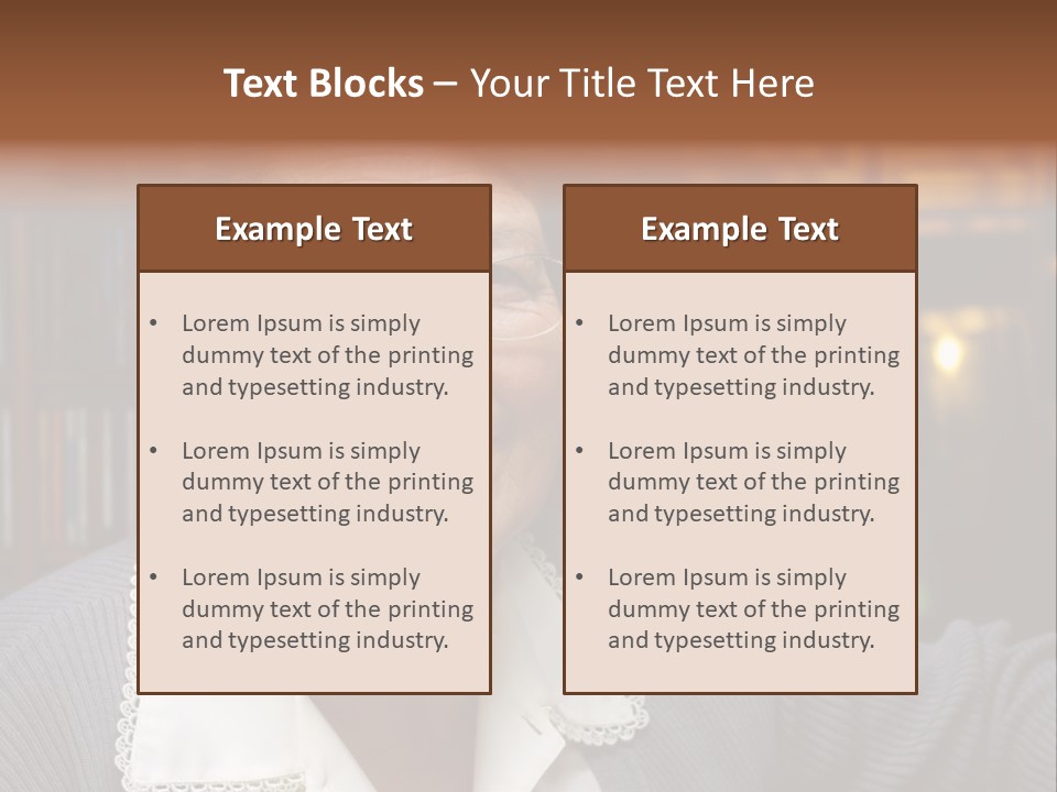 A Woman With Glasses Is Smiling For The Camera PowerPoint Template