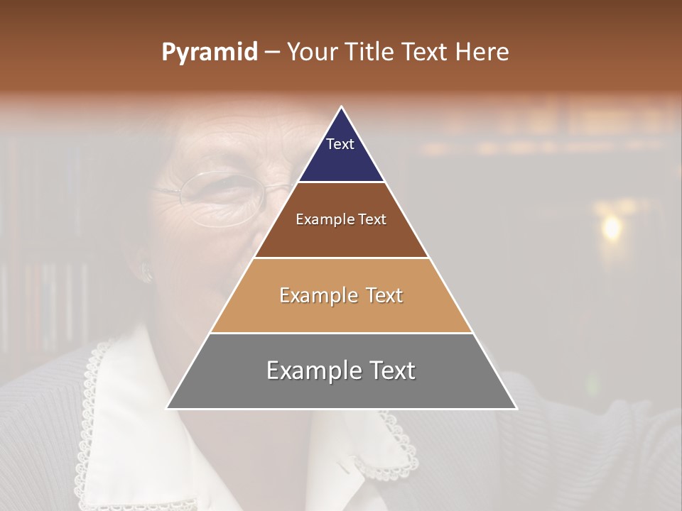 A Woman With Glasses Is Smiling For The Camera PowerPoint Template