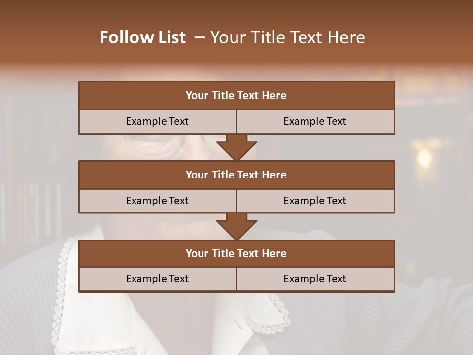 A Woman With Glasses Is Smiling For The Camera PowerPoint Template