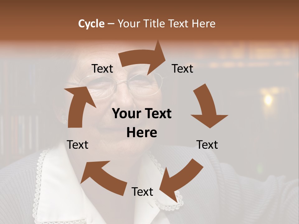 A Woman With Glasses Is Smiling For The Camera PowerPoint Template