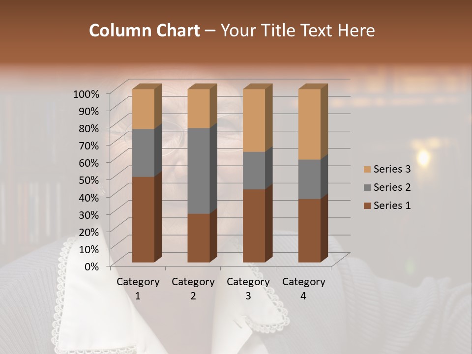 A Woman With Glasses Is Smiling For The Camera PowerPoint Template