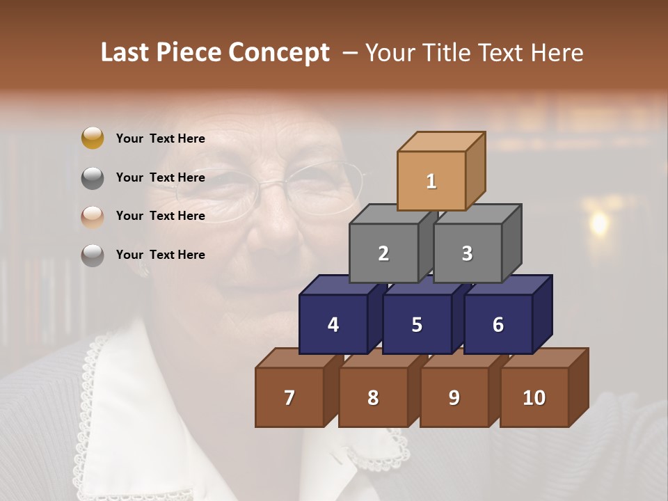 A Woman With Glasses Is Smiling For The Camera PowerPoint Template