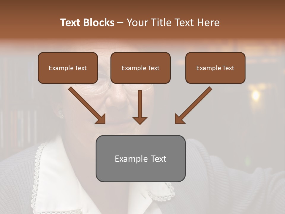 A Woman With Glasses Is Smiling For The Camera PowerPoint Template