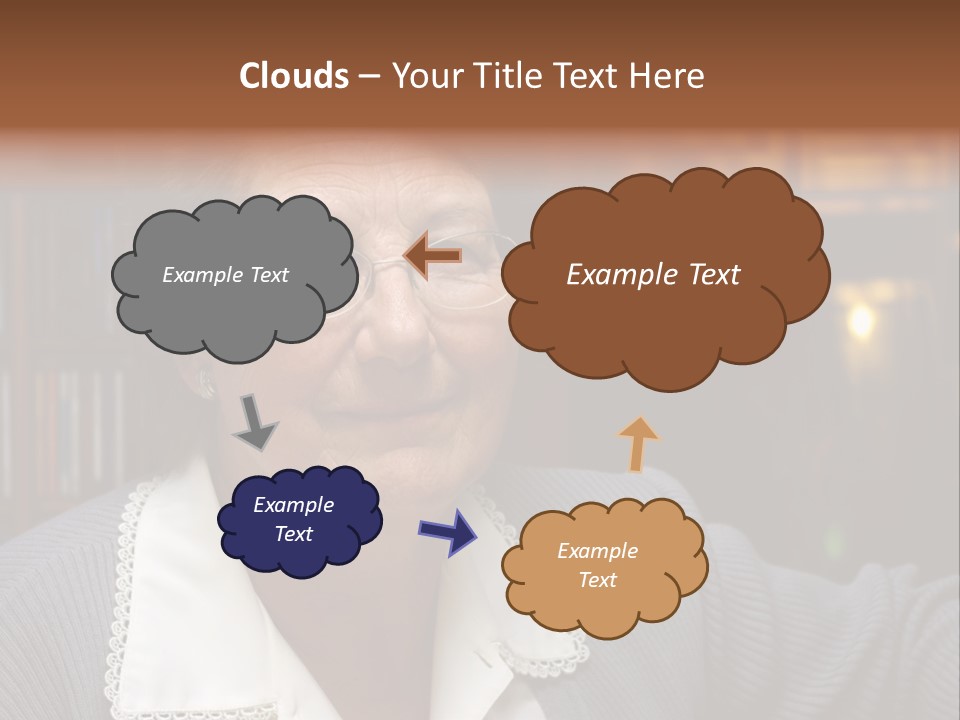 A Woman With Glasses Is Smiling For The Camera PowerPoint Template