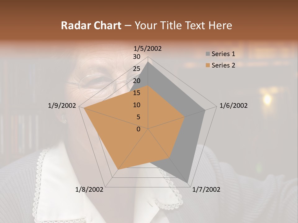 A Woman With Glasses Is Smiling For The Camera PowerPoint Template