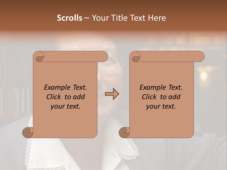 A Woman With Glasses Is Smiling For The Camera PowerPoint Template