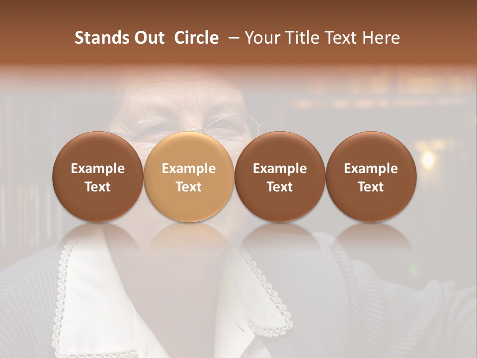 A Woman With Glasses Is Smiling For The Camera PowerPoint Template