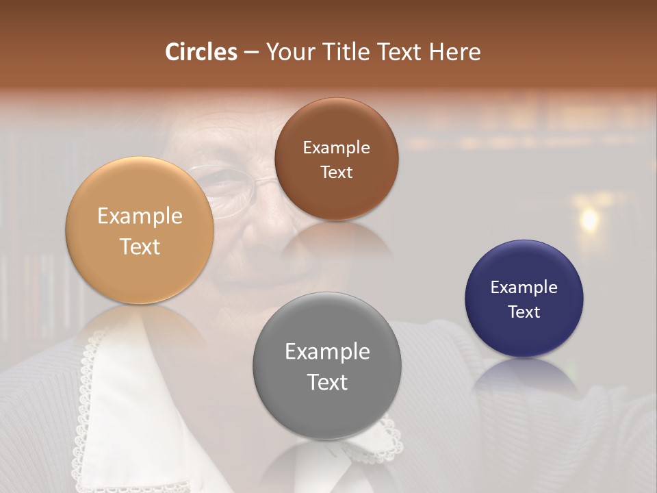 A Woman With Glasses Is Smiling For The Camera PowerPoint Template