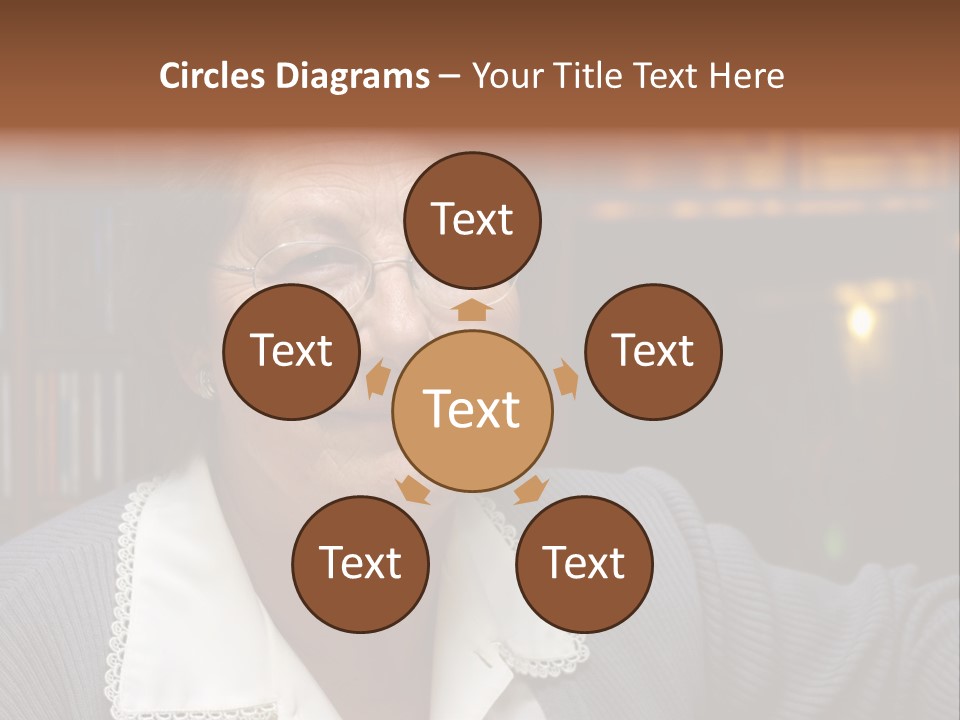 A Woman With Glasses Is Smiling For The Camera PowerPoint Template