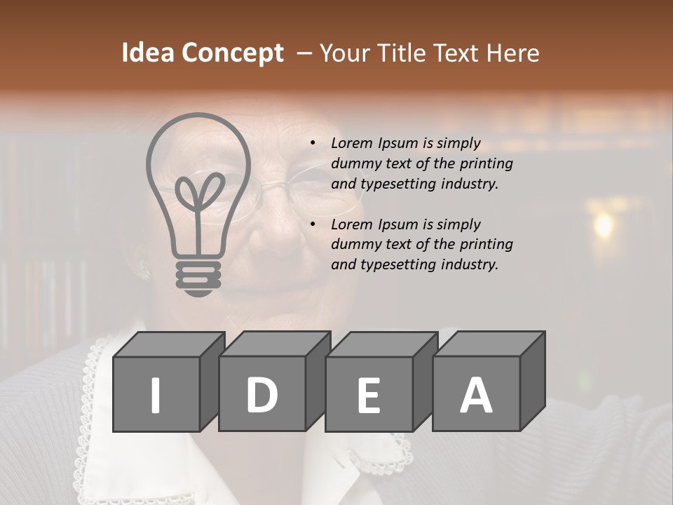 A Woman With Glasses Is Smiling For The Camera PowerPoint Template