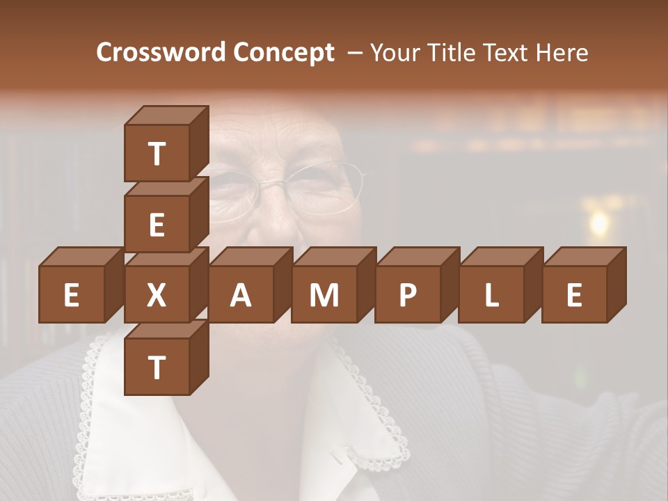 A Woman With Glasses Is Smiling For The Camera PowerPoint Template