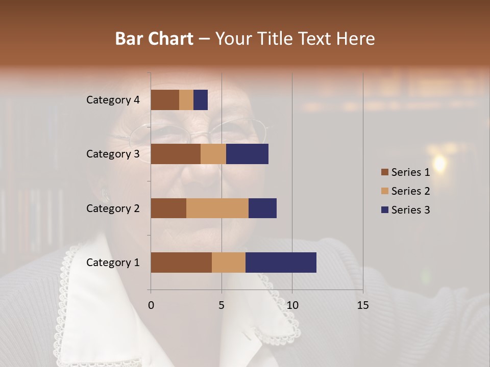 A Woman With Glasses Is Smiling For The Camera PowerPoint Template