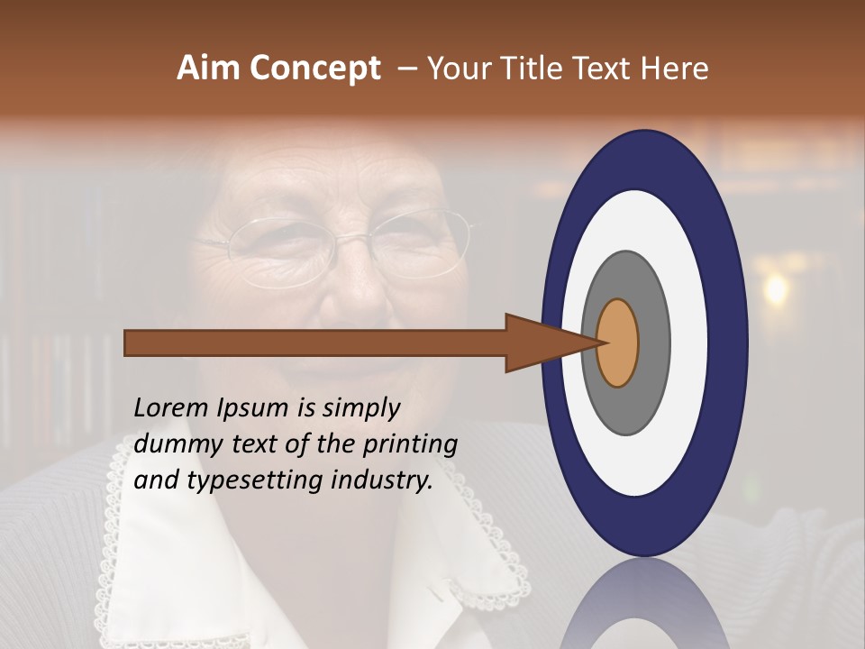 A Woman With Glasses Is Smiling For The Camera PowerPoint Template