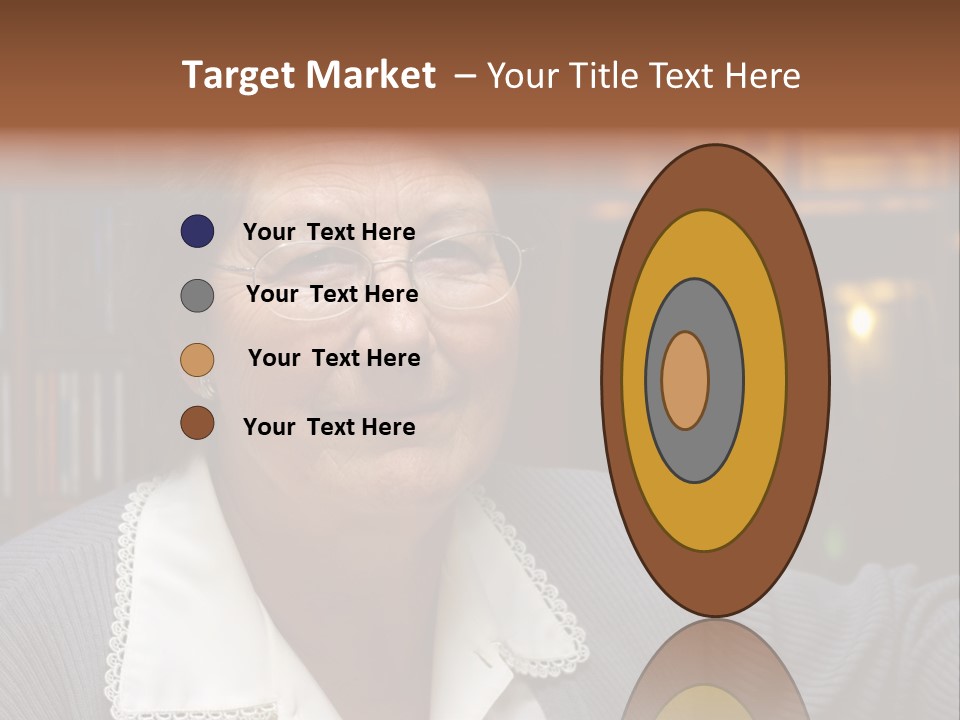 A Woman With Glasses Is Smiling For The Camera PowerPoint Template