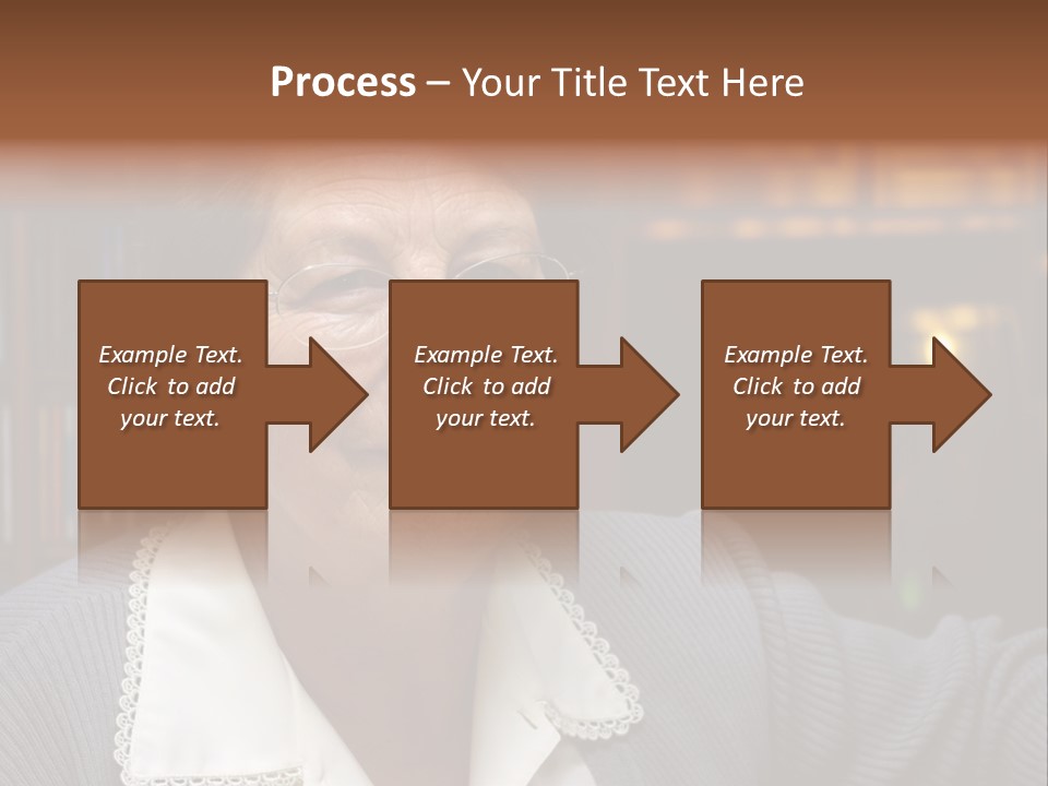 A Woman With Glasses Is Smiling For The Camera PowerPoint Template