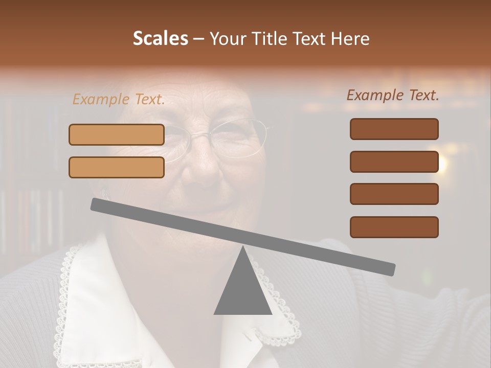 A Woman With Glasses Is Smiling For The Camera PowerPoint Template