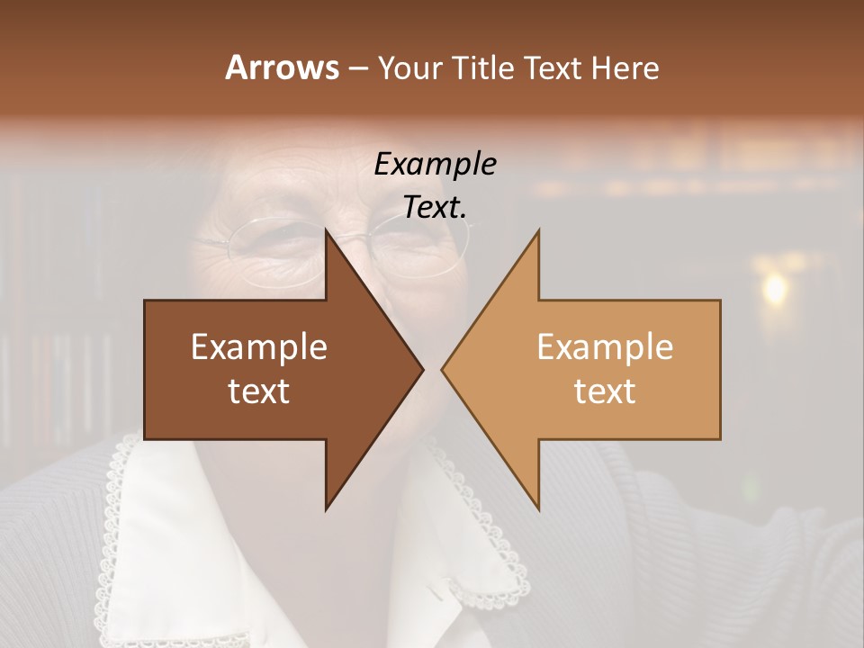 A Woman With Glasses Is Smiling For The Camera PowerPoint Template