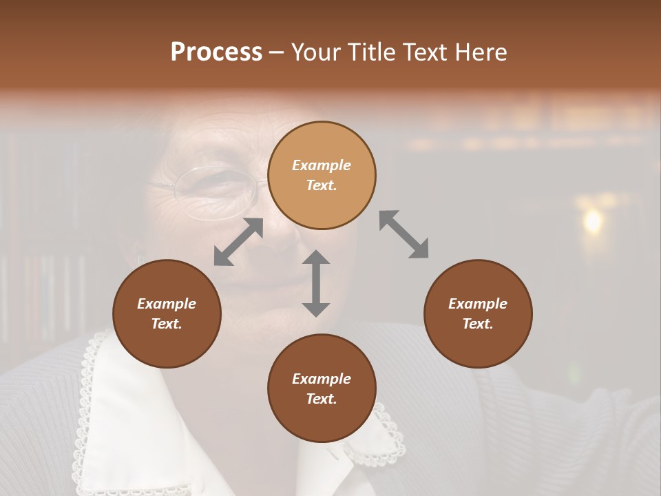 A Woman With Glasses Is Smiling For The Camera PowerPoint Template