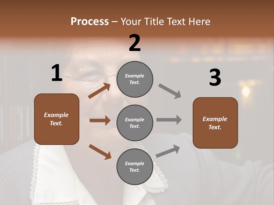 A Woman With Glasses Is Smiling For The Camera PowerPoint Template