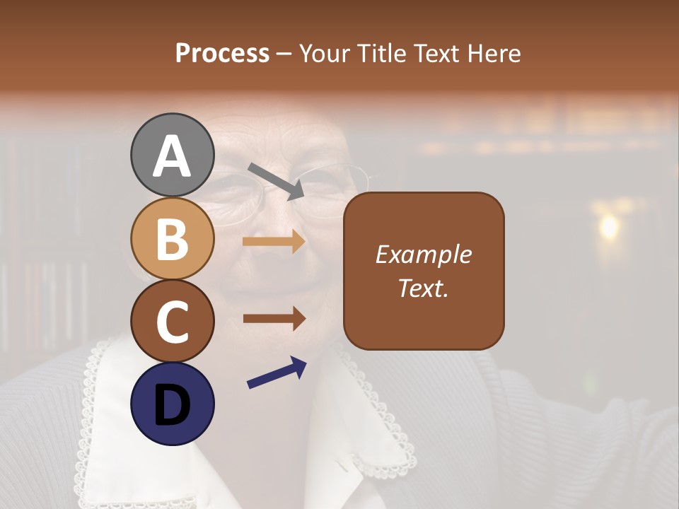 A Woman With Glasses Is Smiling For The Camera PowerPoint Template