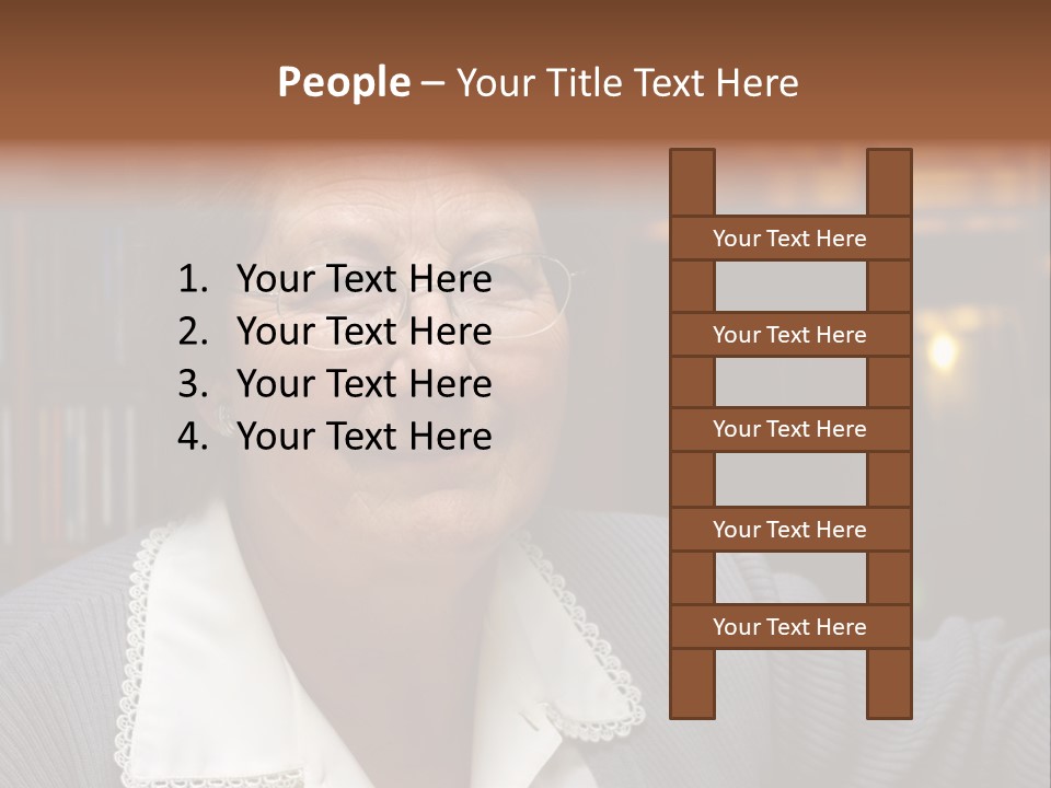 A Woman With Glasses Is Smiling For The Camera PowerPoint Template