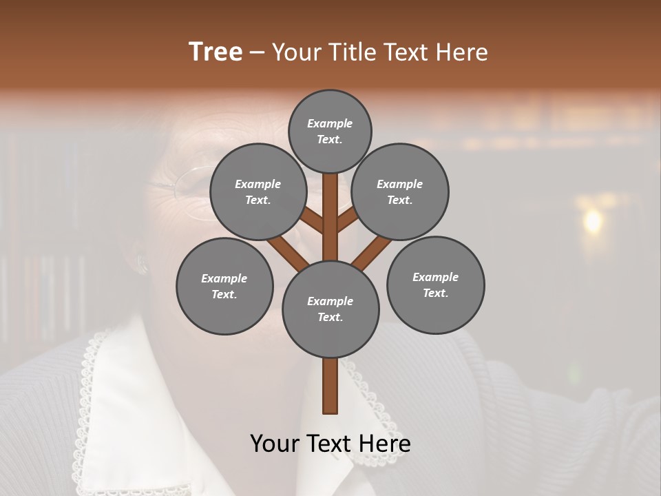 A Woman With Glasses Is Smiling For The Camera PowerPoint Template