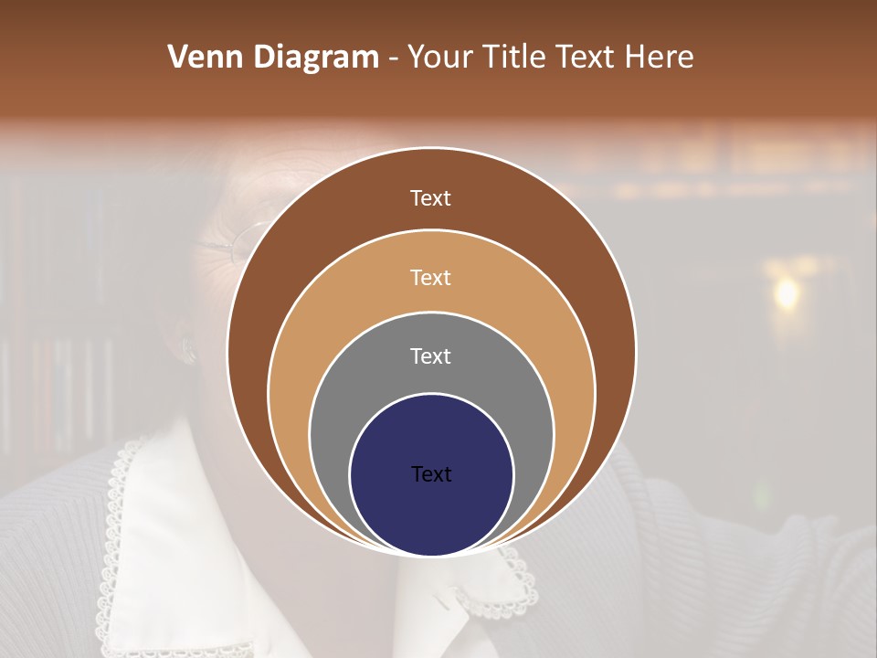 A Woman With Glasses Is Smiling For The Camera PowerPoint Template