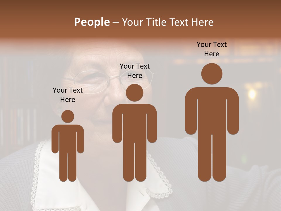 A Woman With Glasses Is Smiling For The Camera PowerPoint Template