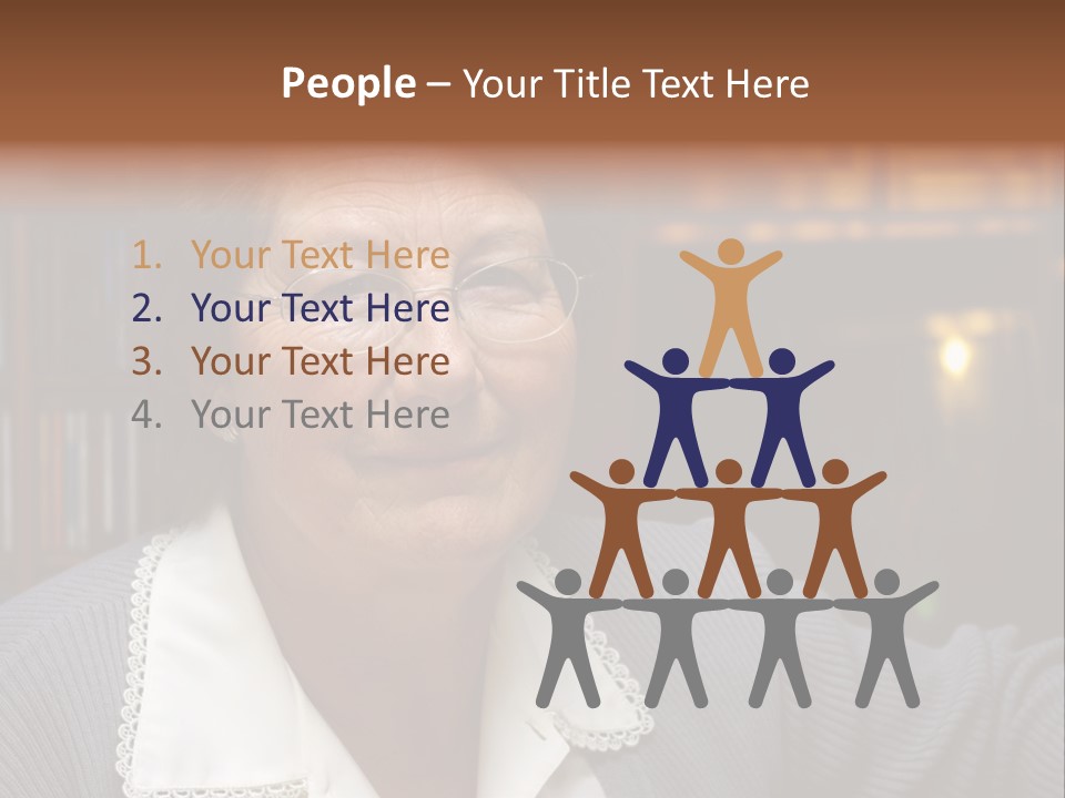 A Woman With Glasses Is Smiling For The Camera PowerPoint Template