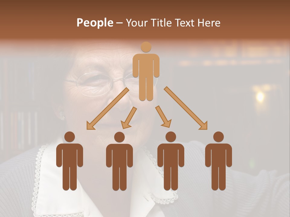 A Woman With Glasses Is Smiling For The Camera PowerPoint Template