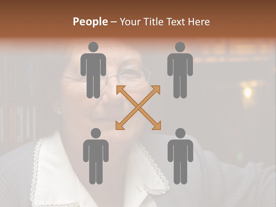 A Woman With Glasses Is Smiling For The Camera PowerPoint Template