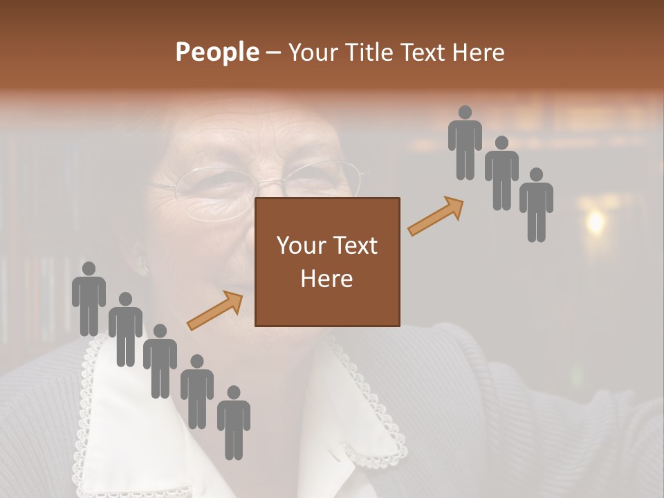 A Woman With Glasses Is Smiling For The Camera PowerPoint Template