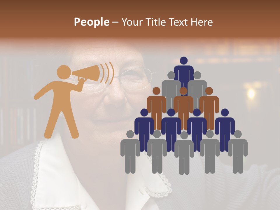 A Woman With Glasses Is Smiling For The Camera PowerPoint Template