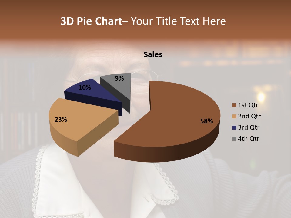 A Woman With Glasses Is Smiling For The Camera PowerPoint Template