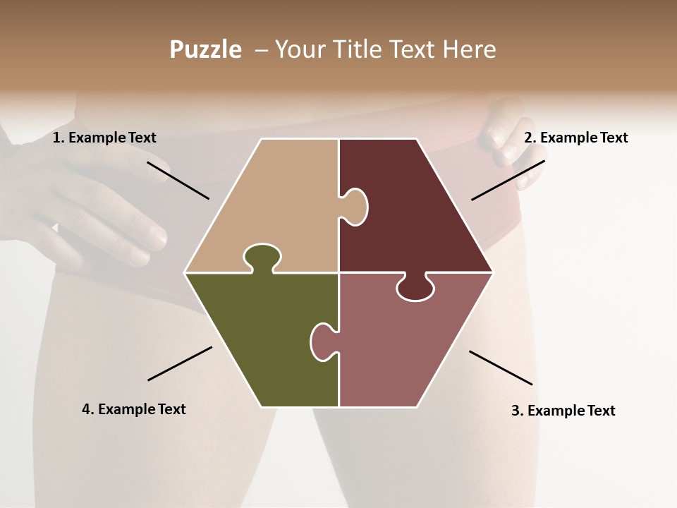 Fragment Of Attractive Male Body With Red Underwear Close-Up On Neutral Background PowerPoint Template