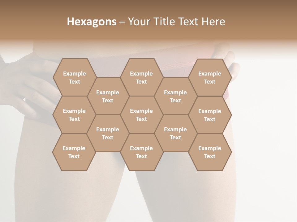 Fragment Of Attractive Male Body With Red Underwear Close-Up On Neutral Background PowerPoint Template