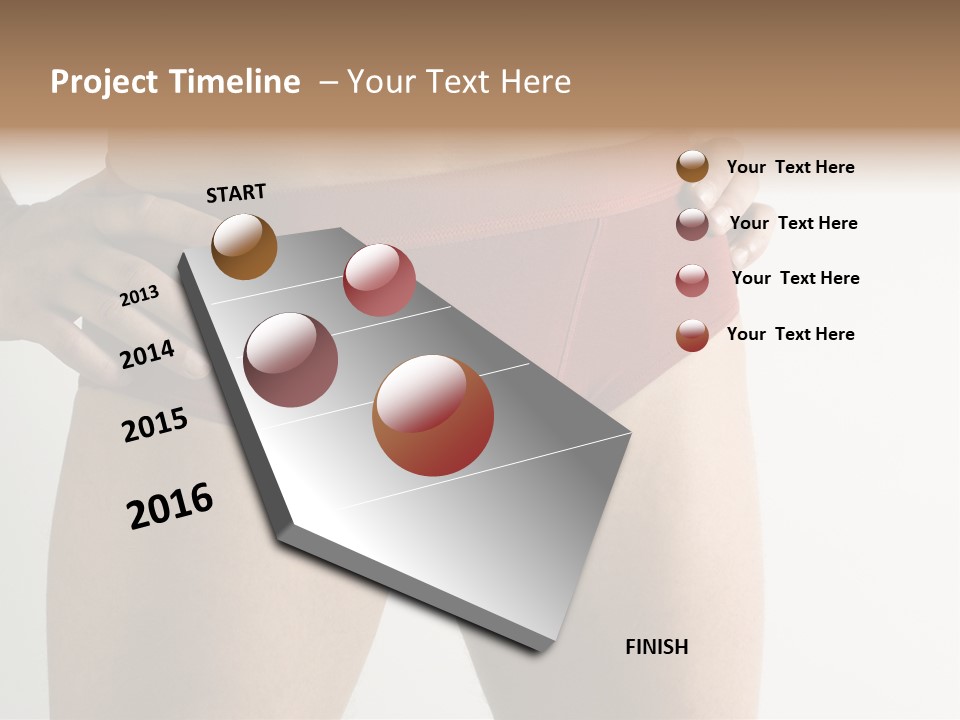 Fragment Of Attractive Male Body With Red Underwear Close-Up On Neutral Background PowerPoint Template