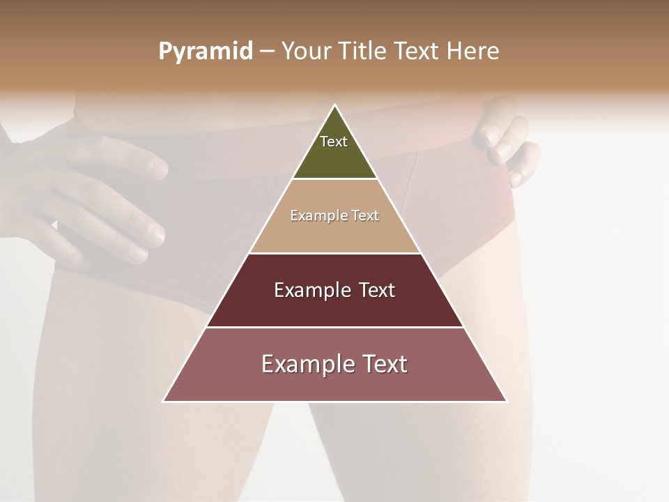 Fragment Of Attractive Male Body With Red Underwear Close-Up On Neutral Background PowerPoint Template