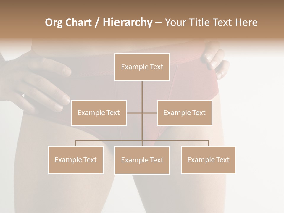 Fragment Of Attractive Male Body With Red Underwear Close-Up On Neutral Background PowerPoint Template