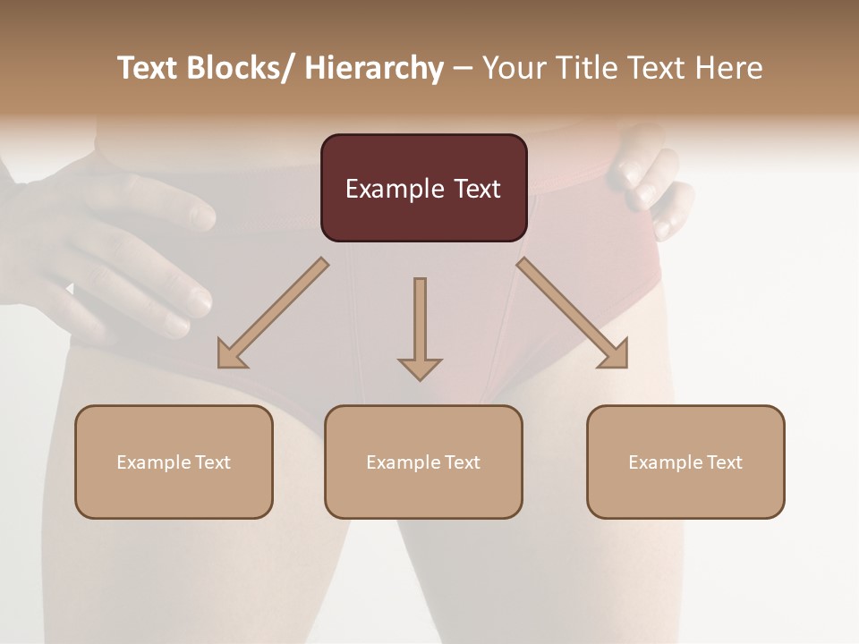 Fragment Of Attractive Male Body With Red Underwear Close-Up On Neutral Background PowerPoint Template