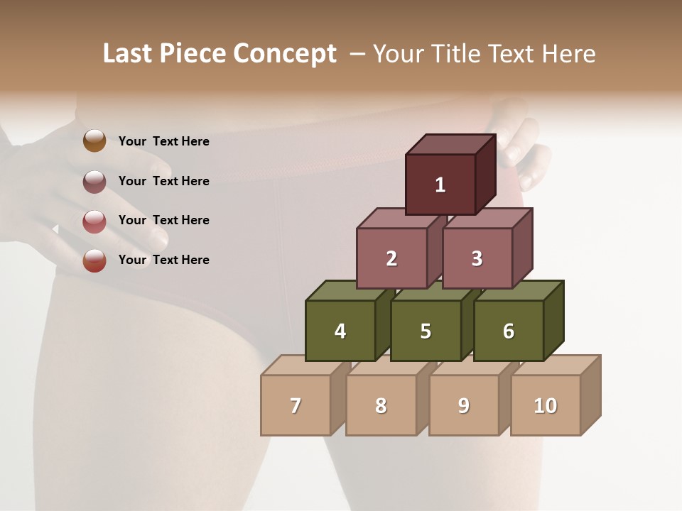 Fragment Of Attractive Male Body With Red Underwear Close-Up On Neutral Background PowerPoint Template