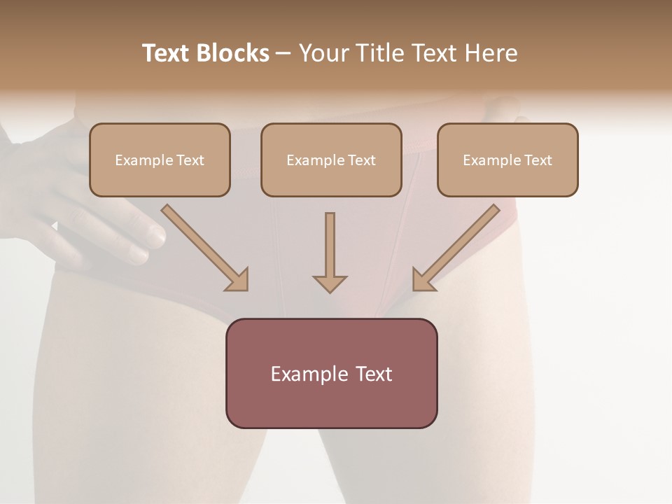 Fragment Of Attractive Male Body With Red Underwear Close-Up On Neutral Background PowerPoint Template