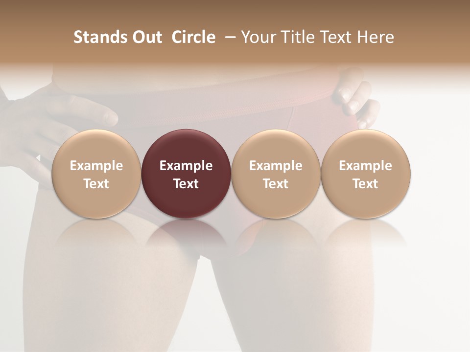 Fragment Of Attractive Male Body With Red Underwear Close-Up On Neutral Background PowerPoint Template