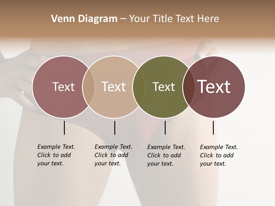 Fragment Of Attractive Male Body With Red Underwear Close-Up On Neutral Background PowerPoint Template