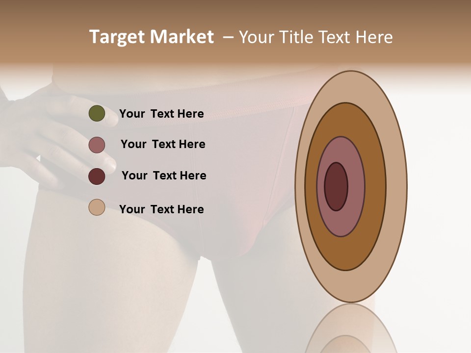 Fragment Of Attractive Male Body With Red Underwear Close-Up On Neutral Background PowerPoint Template