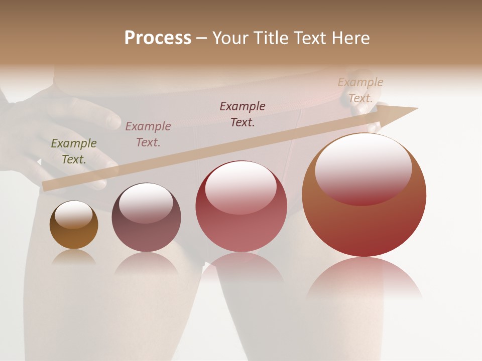 Fragment Of Attractive Male Body With Red Underwear Close-Up On Neutral Background PowerPoint Template