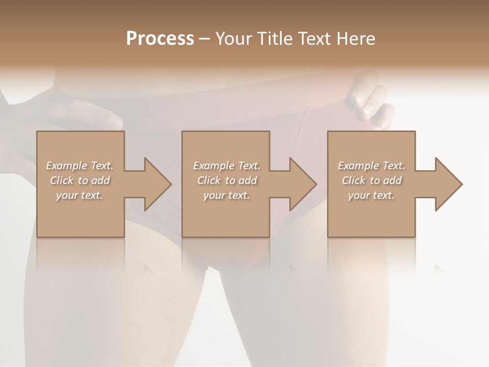 Fragment Of Attractive Male Body With Red Underwear Close-Up On Neutral Background PowerPoint Template