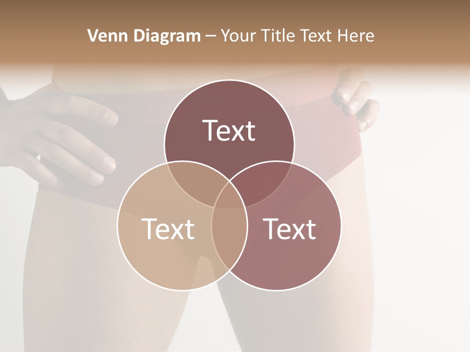 Fragment Of Attractive Male Body With Red Underwear Close-Up On Neutral Background PowerPoint Template