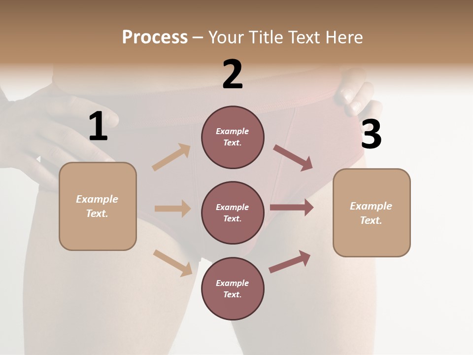 Fragment Of Attractive Male Body With Red Underwear Close-Up On Neutral Background PowerPoint Template