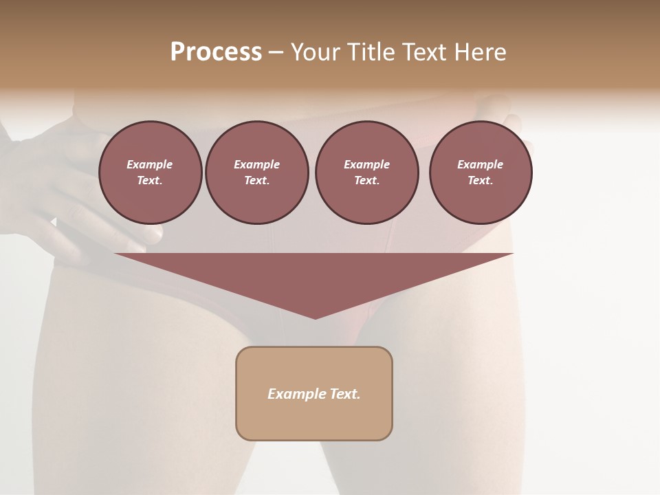 Fragment Of Attractive Male Body With Red Underwear Close-Up On Neutral Background PowerPoint Template